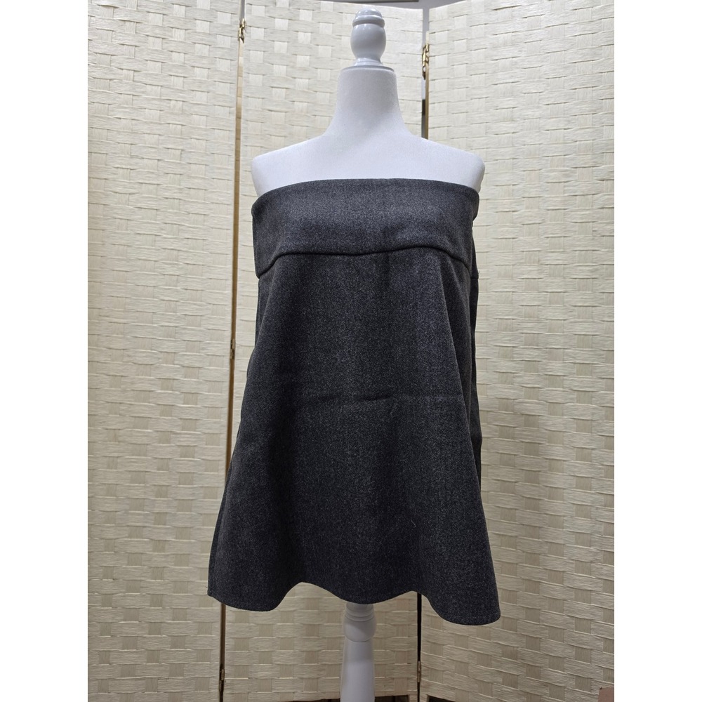 Misslook Charcoal Gray Cotton Blend A-Line Mini Skirt XL 808113#